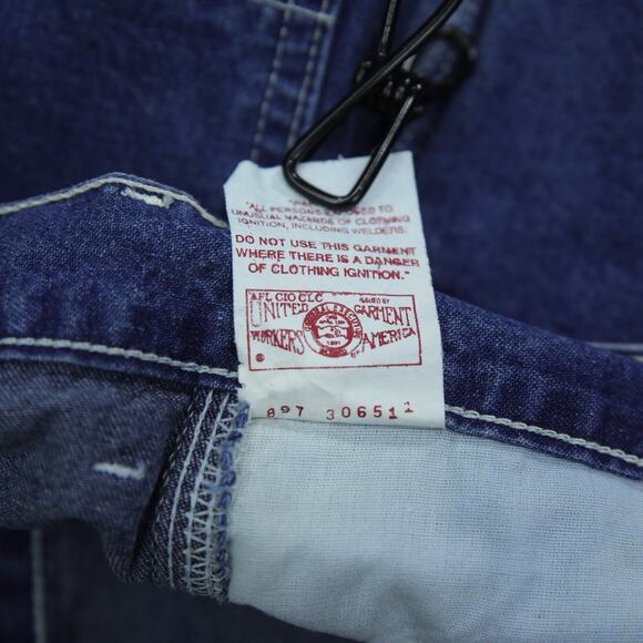 Vintage Carhartt WU1998 Dark Blue Denim Workwear Carpenter Shorts 30x7.5 - Picture 11 of 11